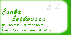 csaba lefkovics business card